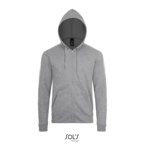 STONE UNI HOODIE-260g Grey Melange