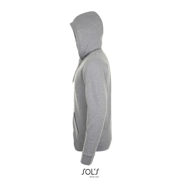 STONE UNI HOODIE-260g Grey Melange