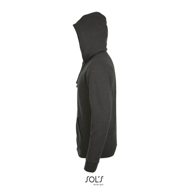 STONE UNI HOODIE-260g charcoal melange