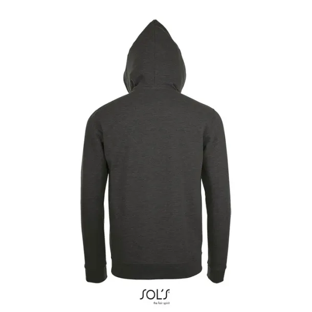 STONE UNI HOODIE-260g charcoal melange