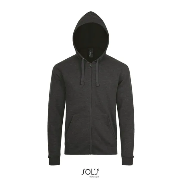 STONE UNI HOODIE-260g charcoal melange