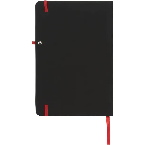 Noir medium notebook Solid black Red