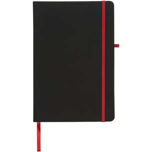 Noir medium notebook Solid black Red