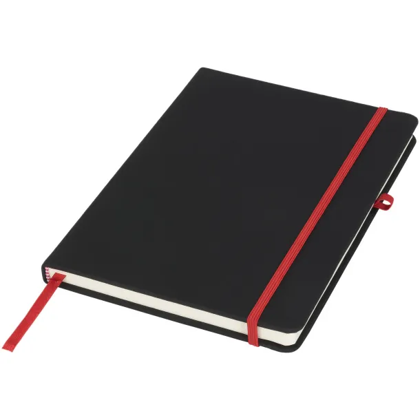 Noir medium notebook Solid black Red