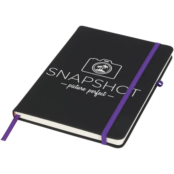 Noir medium notebook Solid black Purple