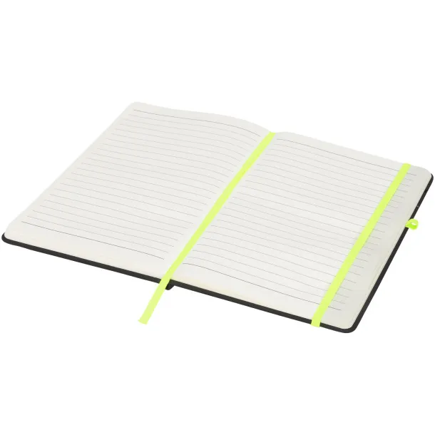 Noir medium notebook Solid black Lime