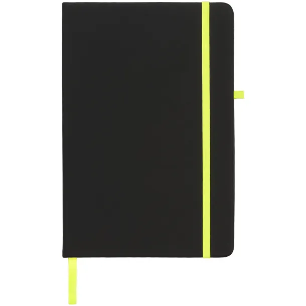 Noir medium notebook Solid black Lime