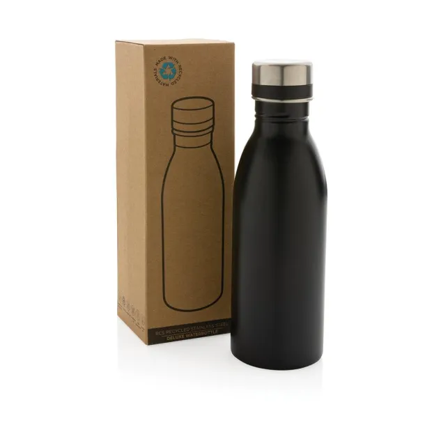  Deluxe boca za vodu od RCS recikliranog nehrđajućeg čelika, 500 ml - XD Collection Crna