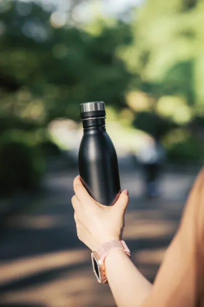  Deluxe boca za vodu od RCS recikliranog nehrđajućeg čelika, 500 ml - XD Collection Crna