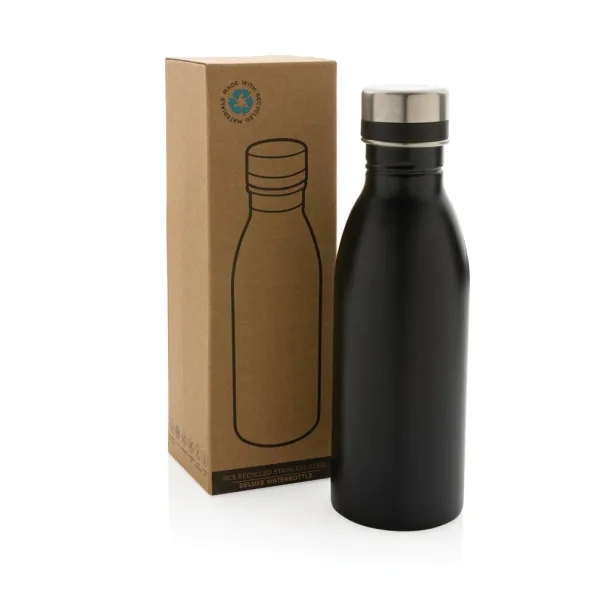  Deluxe boca za vodu od RCS recikliranog nehrđajućeg čelika, 500 ml - XD Collection Crna