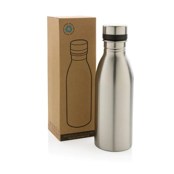  Deluxe boca za vodu od RCS recikliranog nehrđajućeg čelika, 500 ml - XD Collection Srebrna