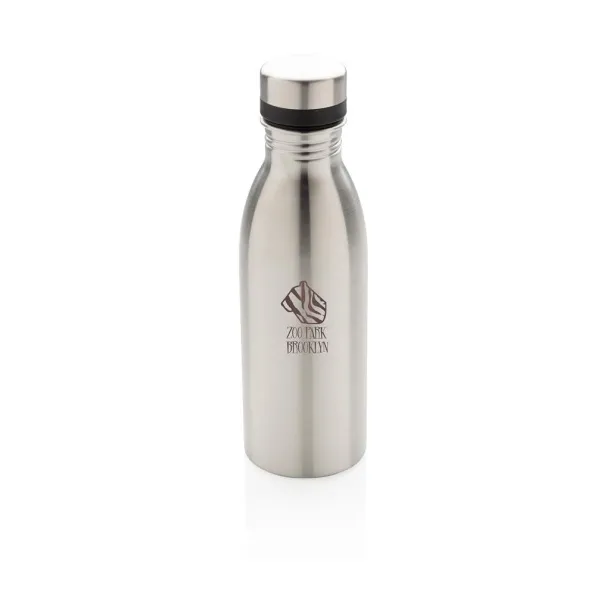  Deluxe boca za vodu od RCS recikliranog nehrđajućeg čelika, 500 ml - XD Collection Srebrna
