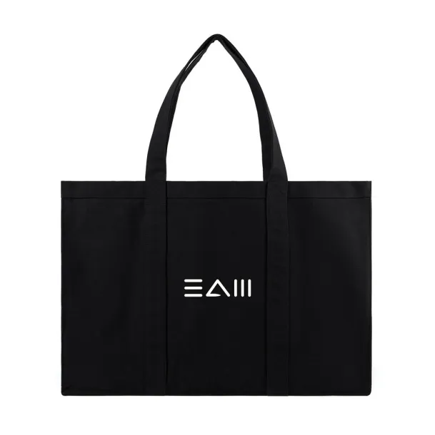  VINGA Hilo AWARE™ recycled canvas maxi tote bag - Vinga Crna