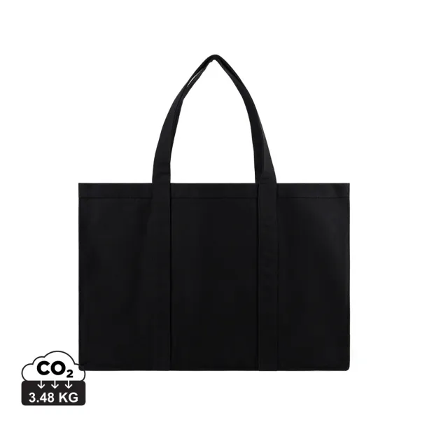  VINGA Hilo AWARE™ recycled canvas maxi tote bag - Vinga Crna