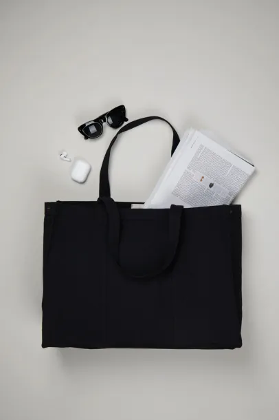  VINGA Hilo AWARE™ maxi torba od recikliranog platna - 400 g/m² - Vinga Crna