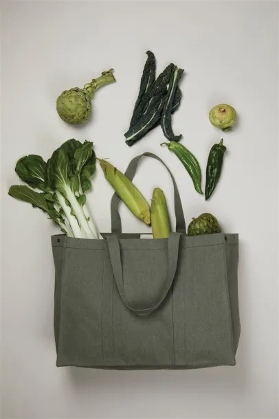  VINGA Hilo AWARE™ recycled canvas maxi tote bag - Vinga Zelena