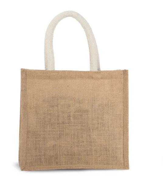  JUTE CANVAS TOTE - MEDIUM - Kimood Natural Gold