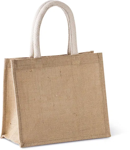  JUTE CANVAS TOTE - MEDIUM - Kimood Black Light Grey