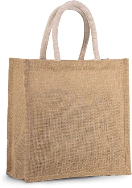  JUTE CANVAS TOTE - LARGE - Kimood Natural Gold