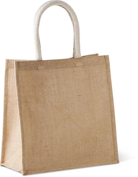  JUTE CANVAS TOTE - LARGE - Kimood Black Light Grey