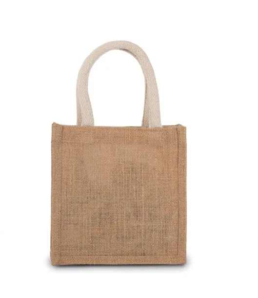  JUTE CANVAS TOTE - SMALL - Kimood Natural Gold