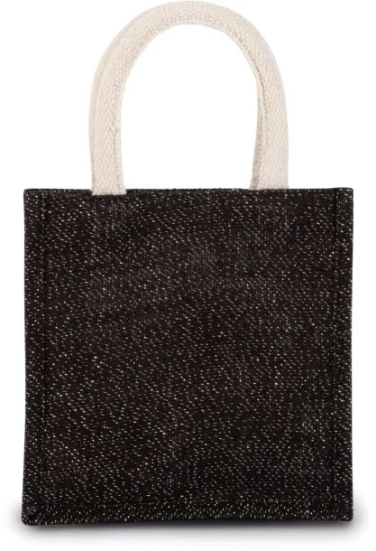  JUTE CANVAS TOTE - SMALL - Kimood Black Vino