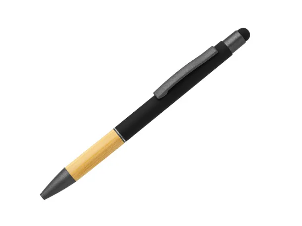 TITANIUM TOUCH BAMBOO Metal touch ballpoint pen Black