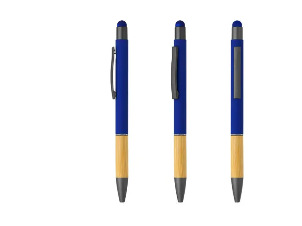 TITANIUM TOUCH BAMBOO Metal touch ballpoint pen Royal blue