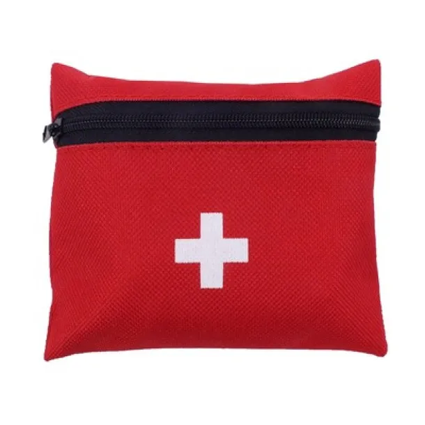  First aid kit in pouch, 7 pcs red