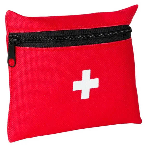  First aid kit in pouch, 7 pcs red