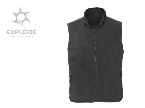 TRAPPER polar fleece vest - EXPLODE Dark gray