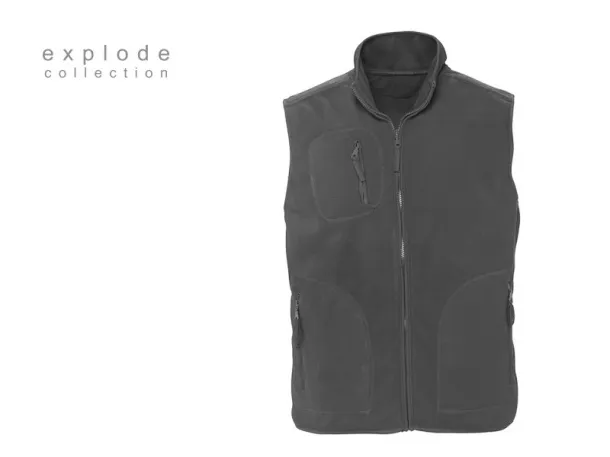 TRAPPER polar fleece vest - EXPLODE Dark gray