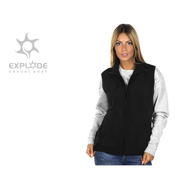 TRAPPER polar fleece vest - EXPLODE Black