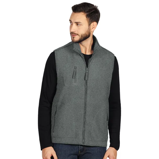 TRAPPER polar fleece vest - EXPLODE Ash gray