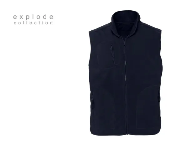 TRAPPER polar fleece vest - EXPLODE Blue