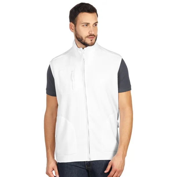 TRAPPER polar fleece vest - EXPLODE White