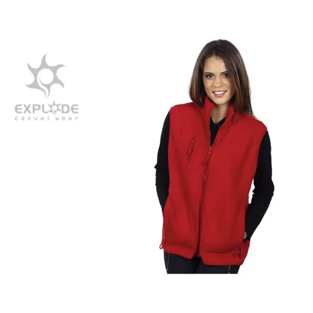 TRAPPER polar fleece vest - EXPLODE Red