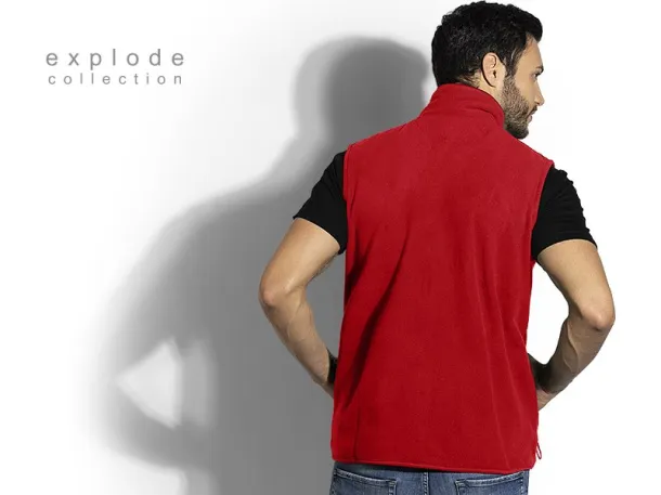 TRAPPER polar fleece vest - EXPLODE Red