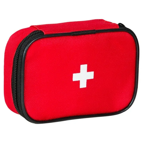  First aid kit in pouch, 25 pcs red