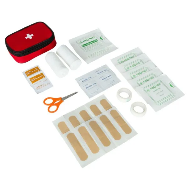  First aid kit in pouch, 25 pcs Crvena