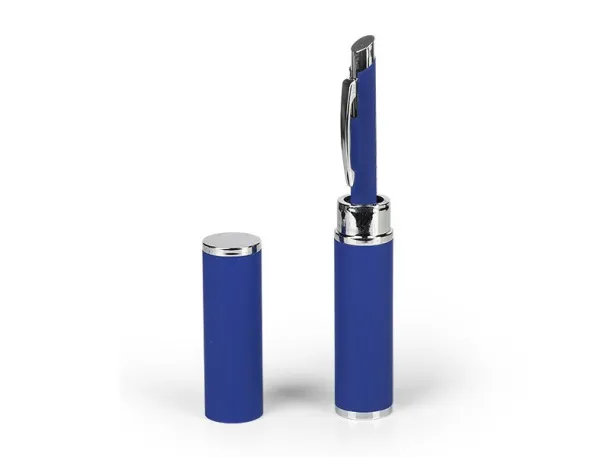 HARMONY SOFT metal ball pen in a metal gift tube Blue