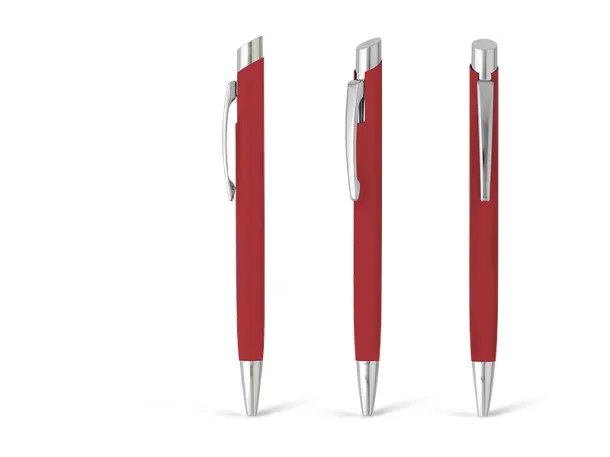 HARMONY SOFT metal ball pen in a metal gift tube Red