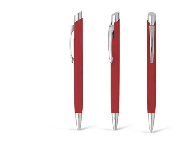 HARMONY SOFT metal ball pen in a metal gift tube Red