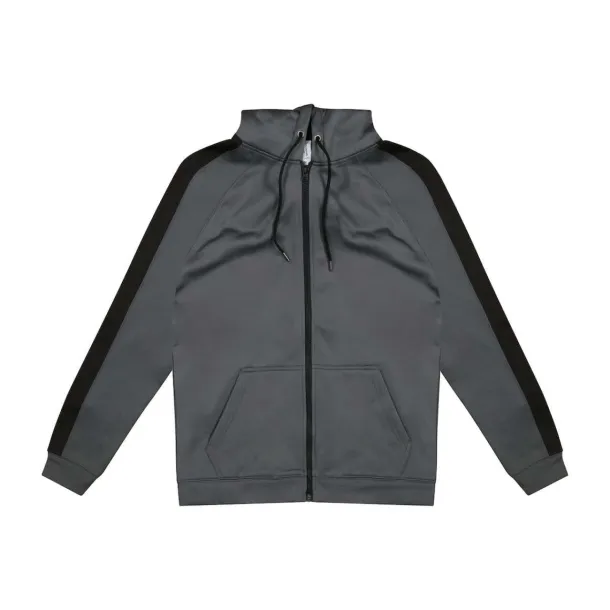  Sportska zip hoodica - Just Hoods Graphite Heather Jet Black