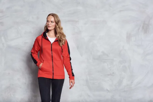  Sportska zip hoodica - Just Hoods Crvena Crna