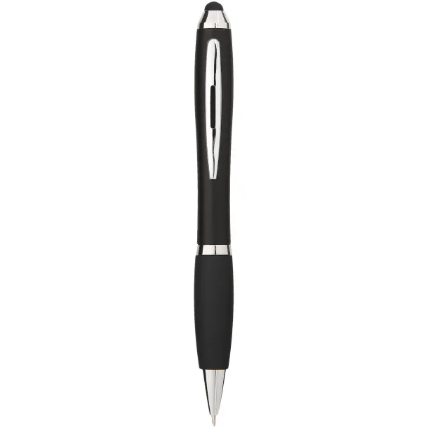 Nash coloured stylus ballpoint pen with black grip Solid black