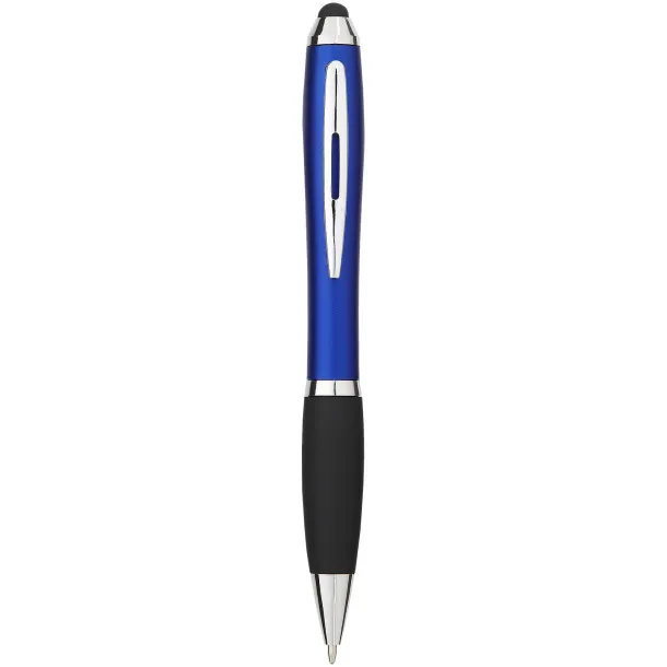 Nash coloured stylus ballpoint pen with black grip - Bullet Royal blue Crna