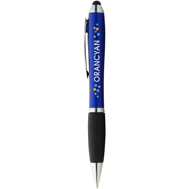 Nash coloured stylus ballpoint pen with black grip Royal blue Solid black