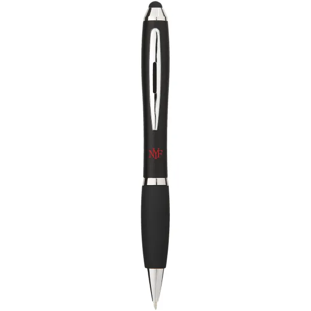 Nash coloured stylus ballpoint pen with black grip Crna