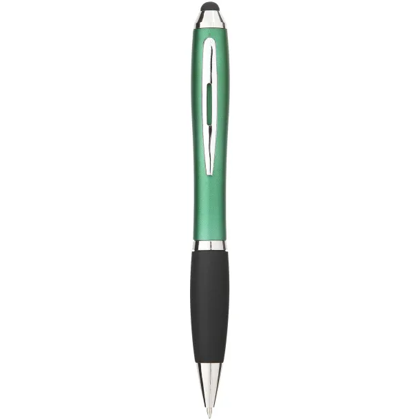 Nash coloured stylus ballpoint pen with black grip Green Solid black